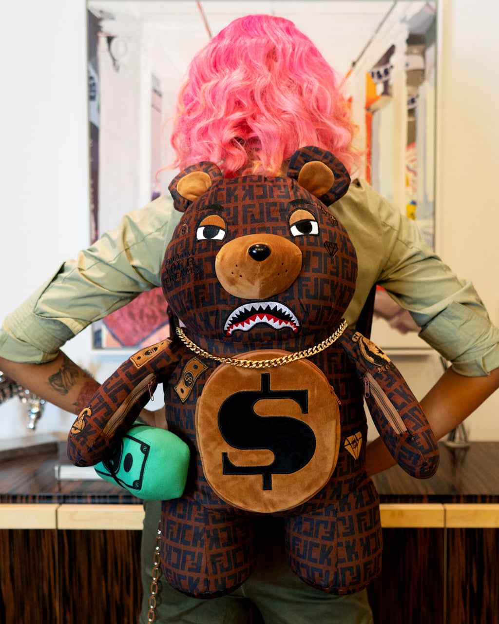 SPRAYGROUND Offended Moneybear Teddybear Backpack — product image 13