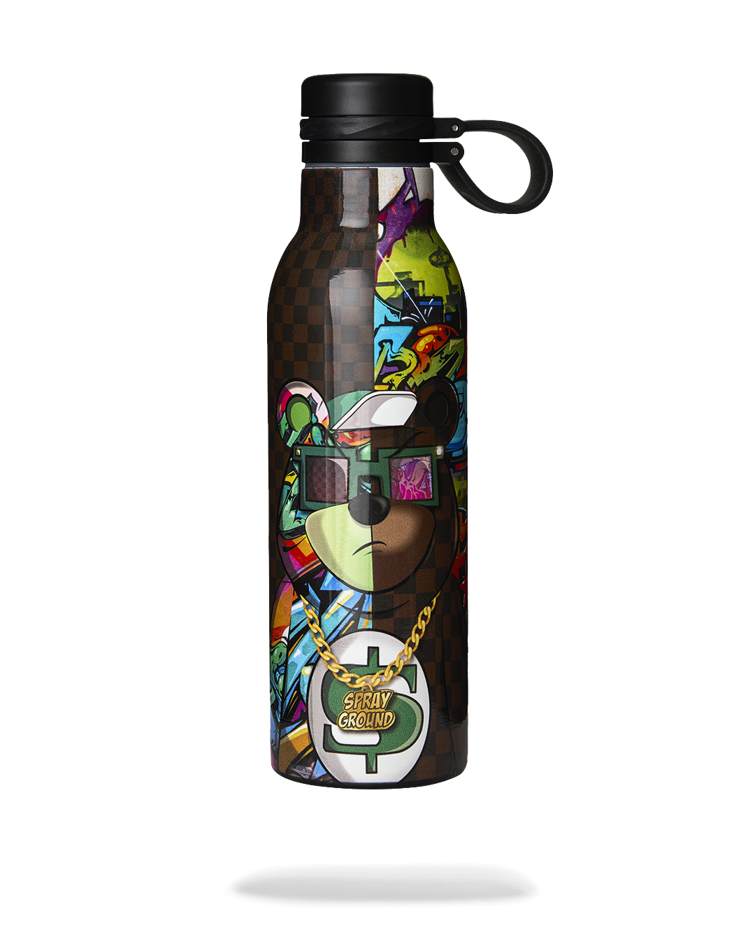 SPRAYGROUND Moneybear Split Check Water Bottle — product image 1