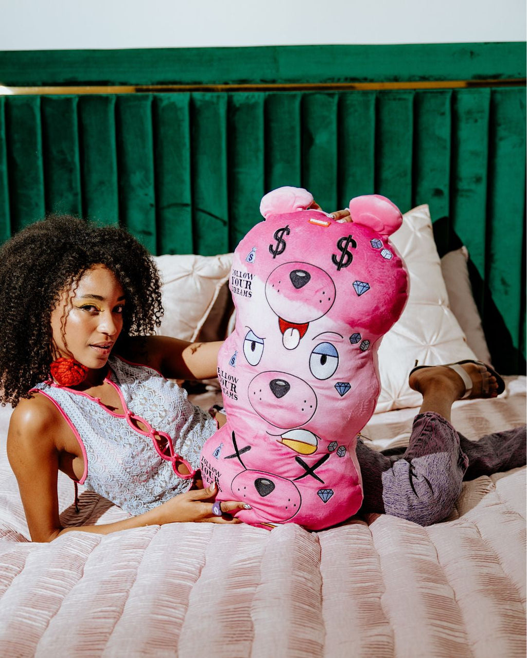 SPRAYGROUND Moneybear Triple Pink Plush Toy/Pillow — product image 6