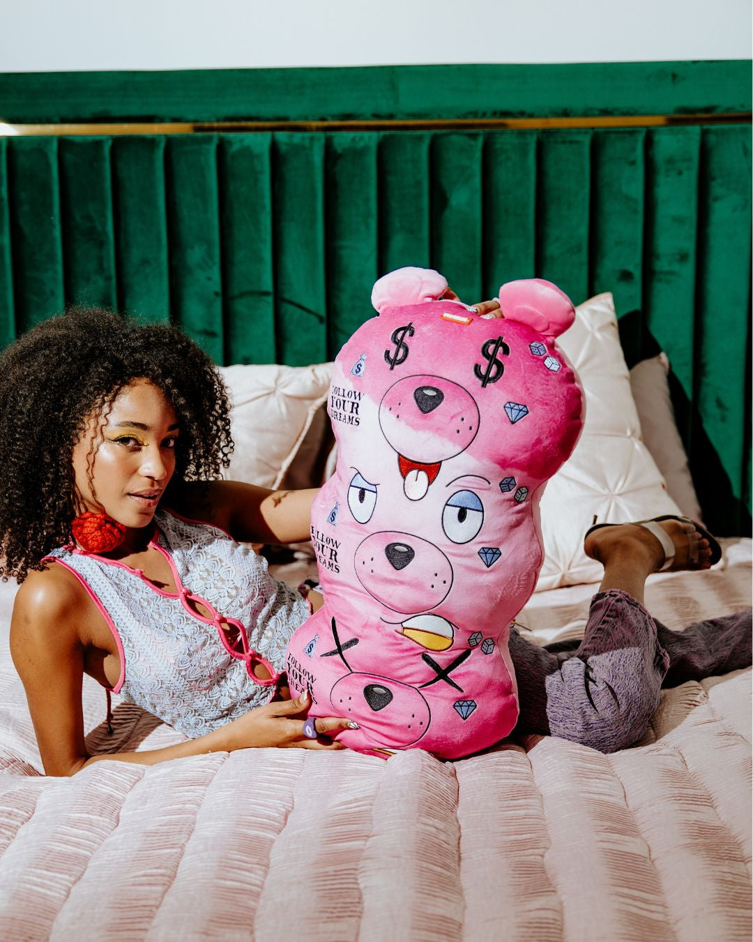 SPRAYGROUND Moneybear Triple Pink Plush Toy/Pillow — product image 6