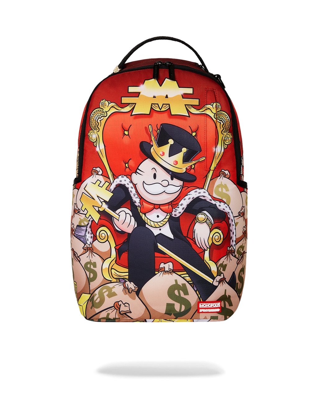 SPRAYGROUND Monopoly Gold Empire Throne Backpack — product image 1