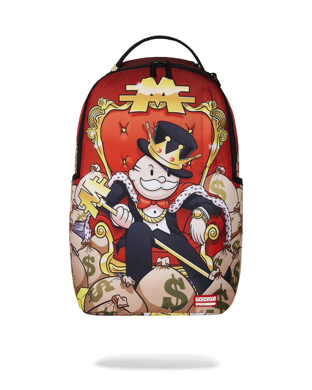 SPRAYGROUND Monopoly Gold Empire Throne Backpack — product image 1