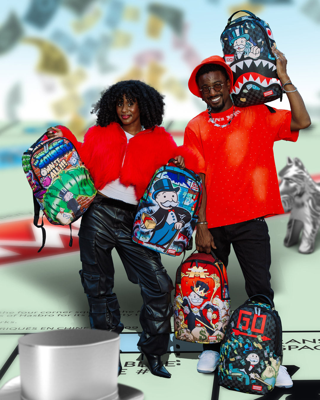 SPRAYGROUND Monopoly Gold Empire Throne Backpack — product image 4