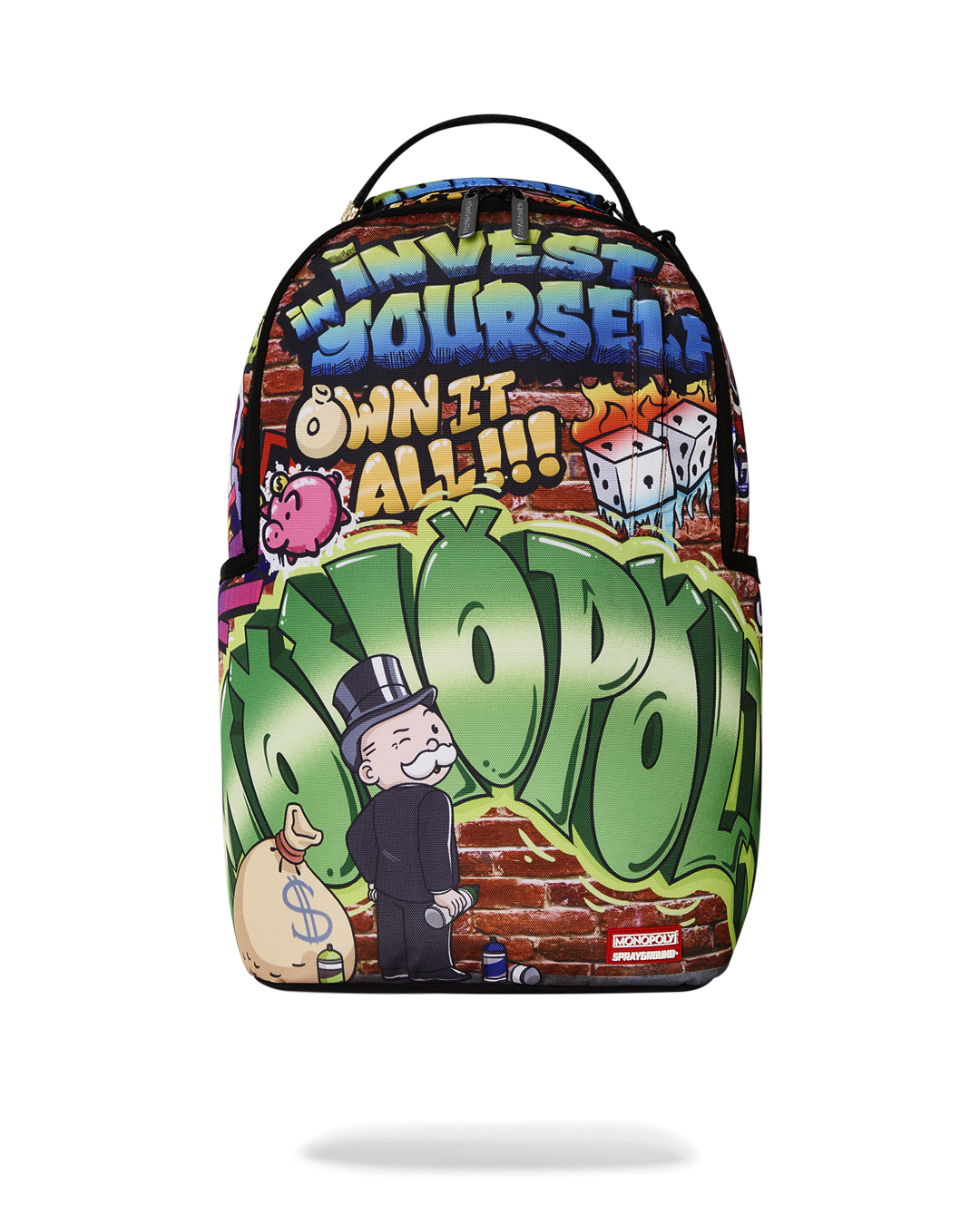 SPRAYGROUND Monopoly Graffiti Gold Rush DLXR Backpack — product image 1