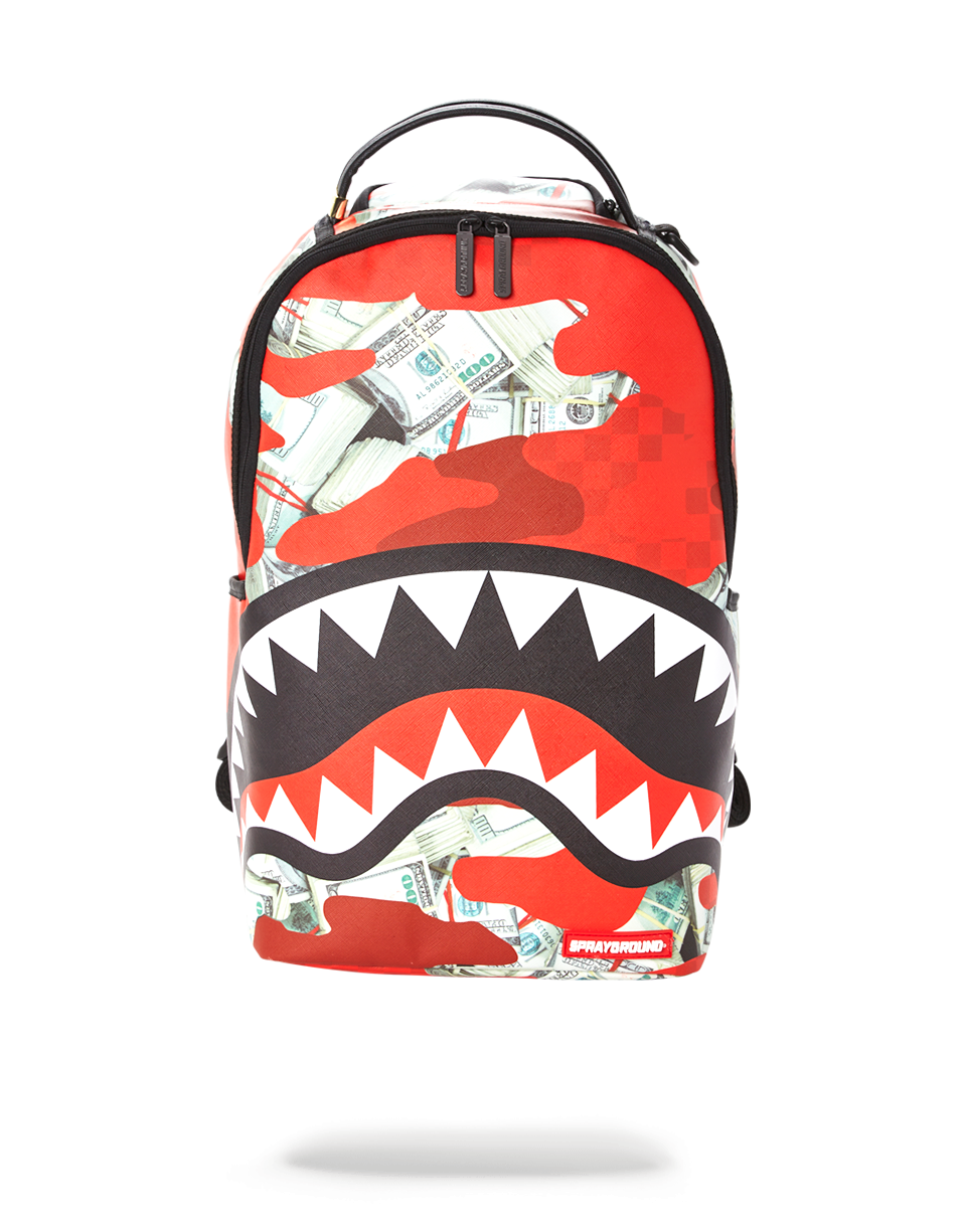 SPRAYGROUND Money Camo (Red) Backpack — product image 1