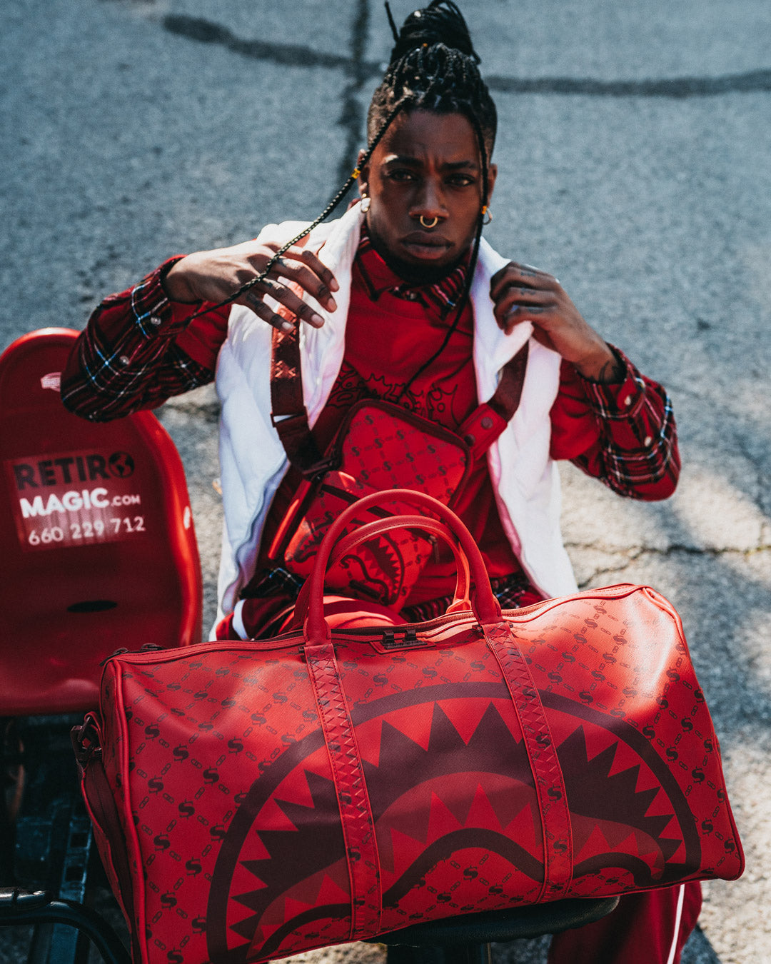 SPRAYGROUND Money Pattern Brick Duffle — product image 4