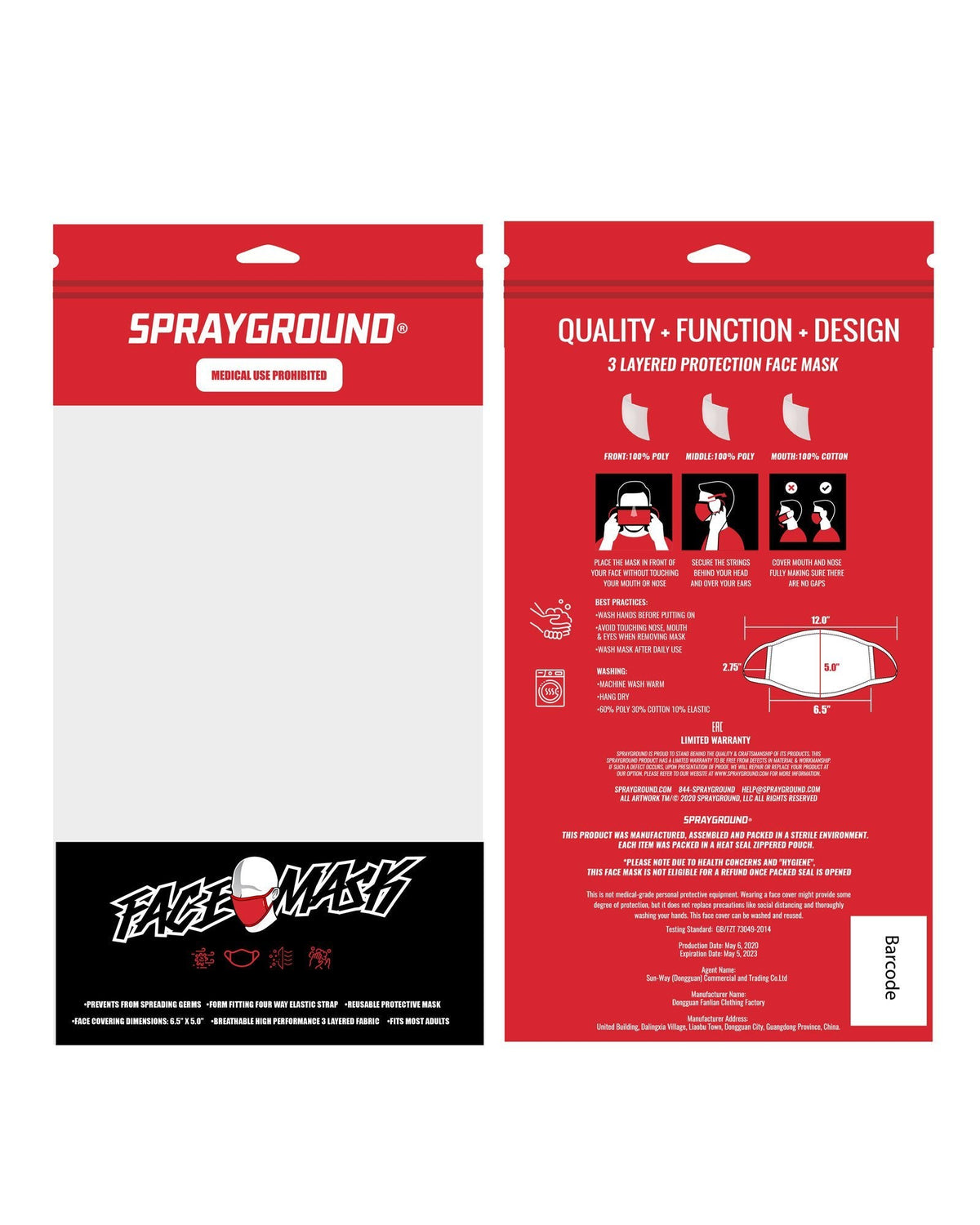 SPRAYGROUND Money Where Ur Mouth Is Form-Fitting Mask — product image 6