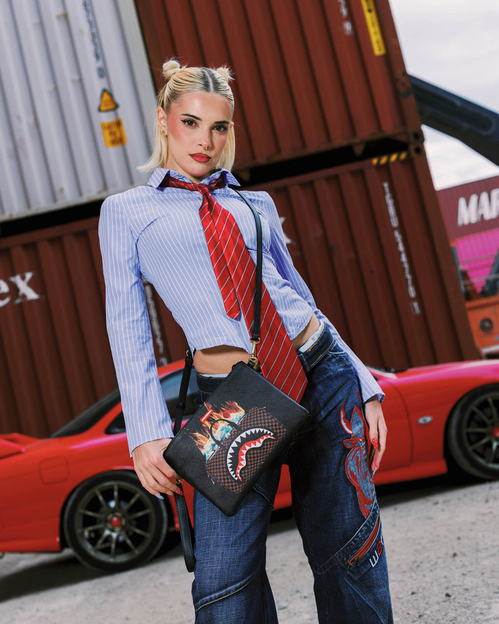 SPRAYGROUND Money Bag Double Take Crossover Clutch — product image 2