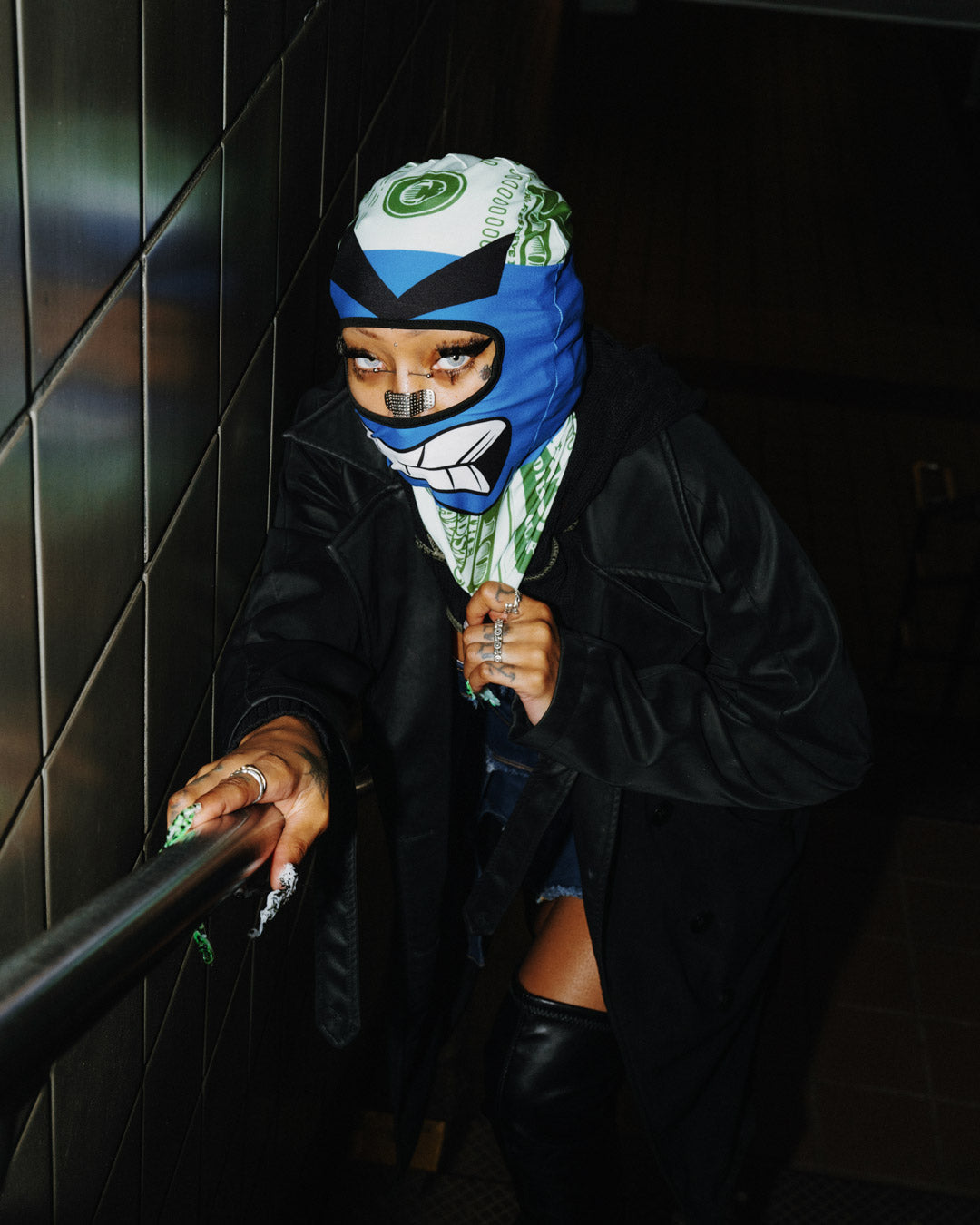 SPRAYGROUND Money Boy Ski Mask (Blue) — product image 2