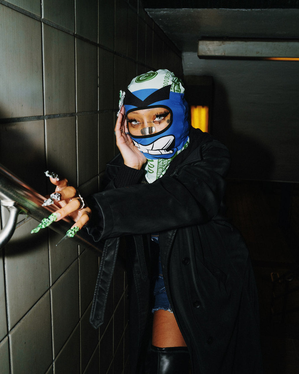 SPRAYGROUND Money Boy Ski Mask (Blue) — product image 4