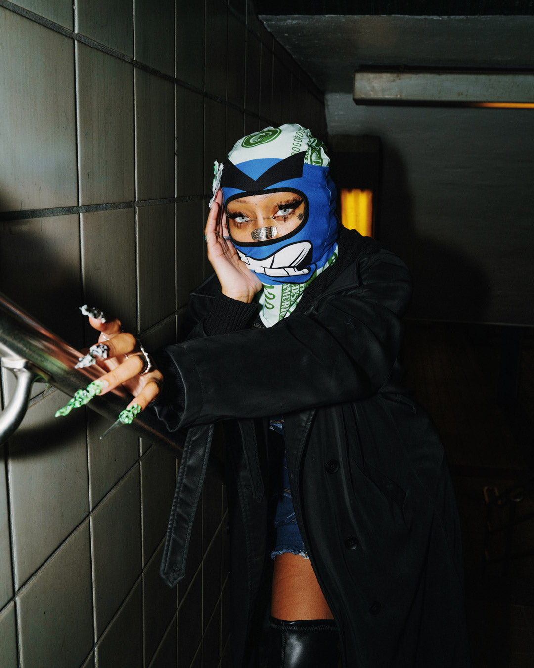 SPRAYGROUND Money Boy Ski Mask (Blue) — product image 4