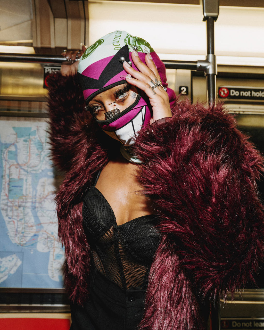 SPRAYGROUND Money Boy Ski Mask (Purple) — product image 2