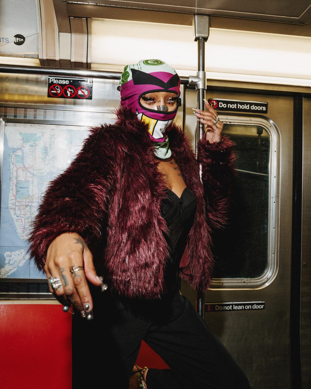 SPRAYGROUND Money Boy Ski Mask (Purple) — product image 5