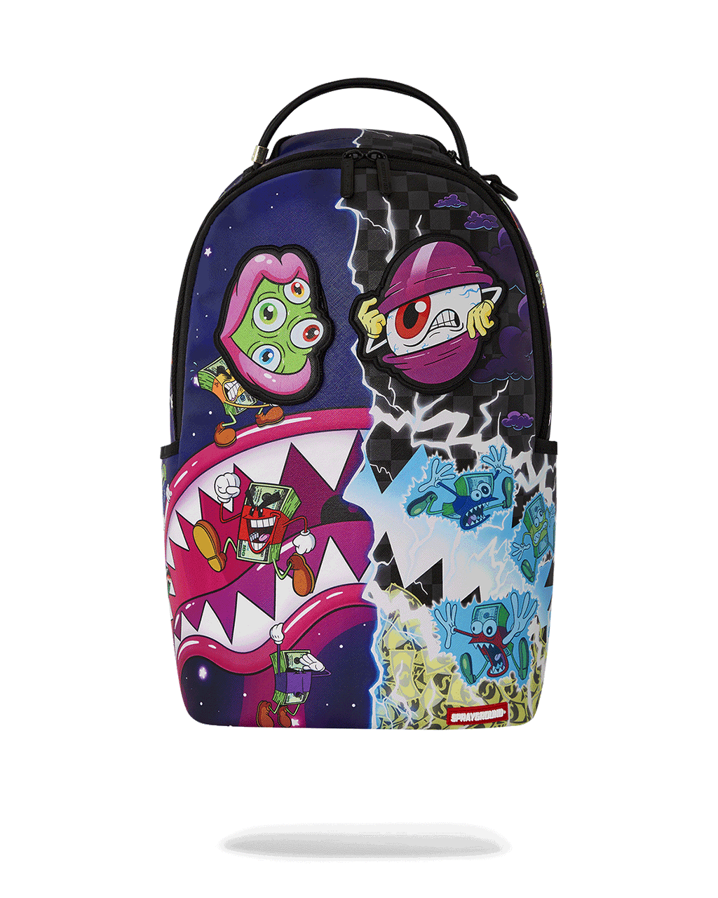 SPRAYGROUND Money Boys Split Crazy Eyes - 6 Removable Velcro Eye Patches Backpack — product image 1