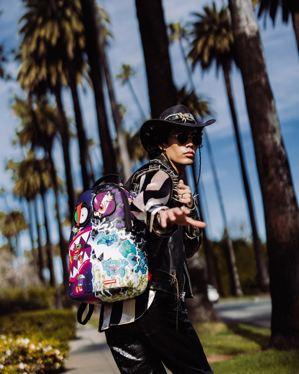 SPRAYGROUND Money Boys Split Crazy Eyes - 6 Removable Velcro Eye Patches Backpack — product image 2