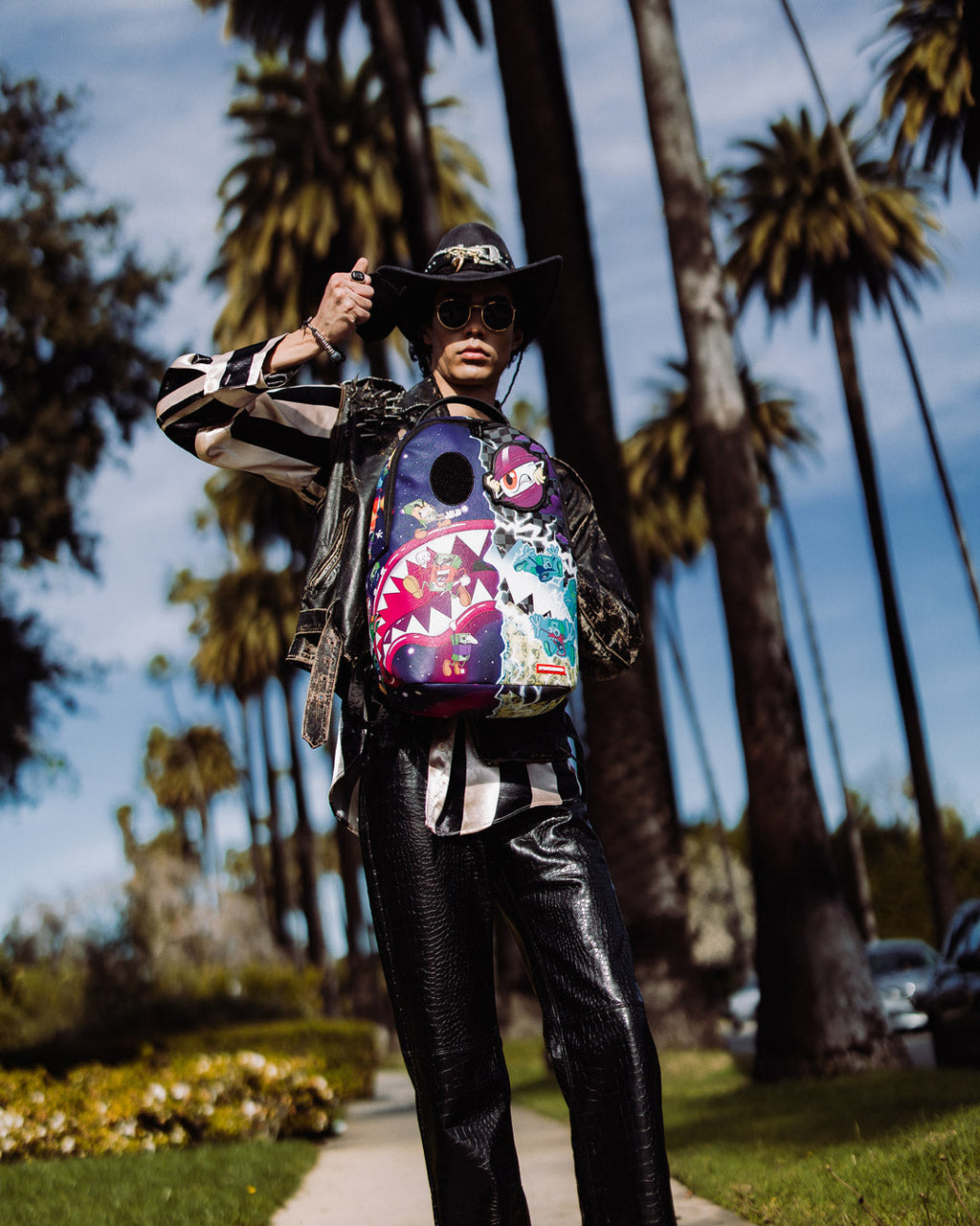 SPRAYGROUND Money Boys Split Crazy Eyes - 6 Removable Velcro Eye Patches Backpack — product image 3