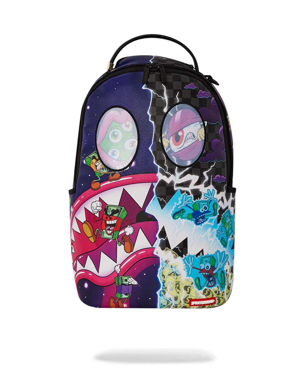 SPRAYGROUND Money Boys Split Crazy Eyes - 6 Removable Velcro Eye Patches Backpack — product image 6