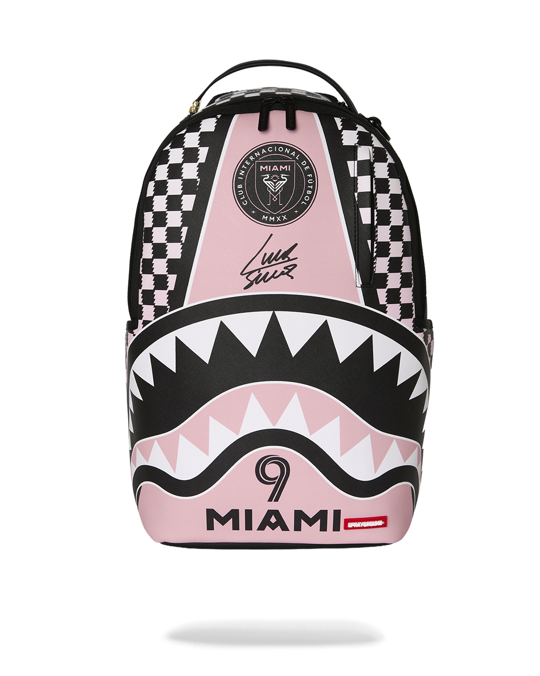 SPRAYGROUND Mls Collab - Intermiami Luis Suarez Pink Stripe Backpack — product image 1