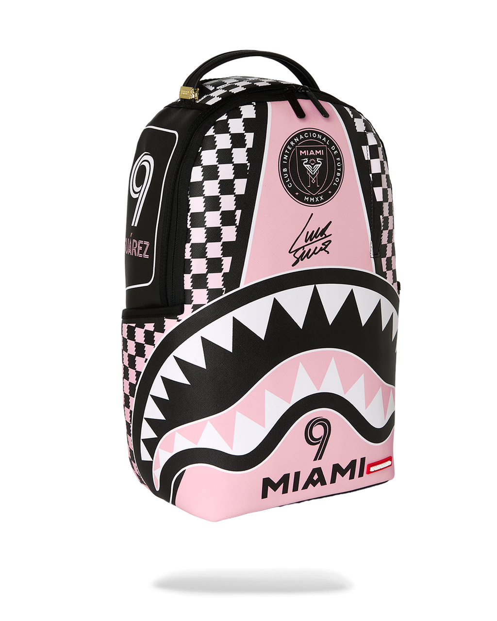 SPRAYGROUND Mls Collab - Intermiami Luis Suarez Pink Stripe Backpack — product image 2