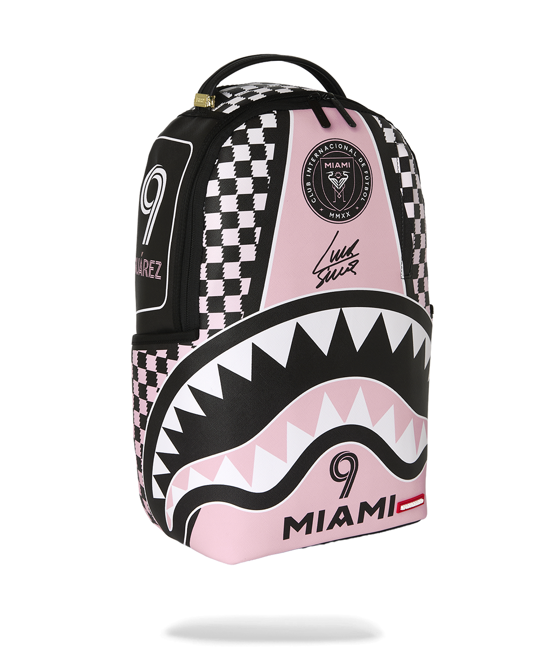 SPRAYGROUND Mls Collab - Intermiami Luis Suarez Pink Stripe Backpack — product image 2