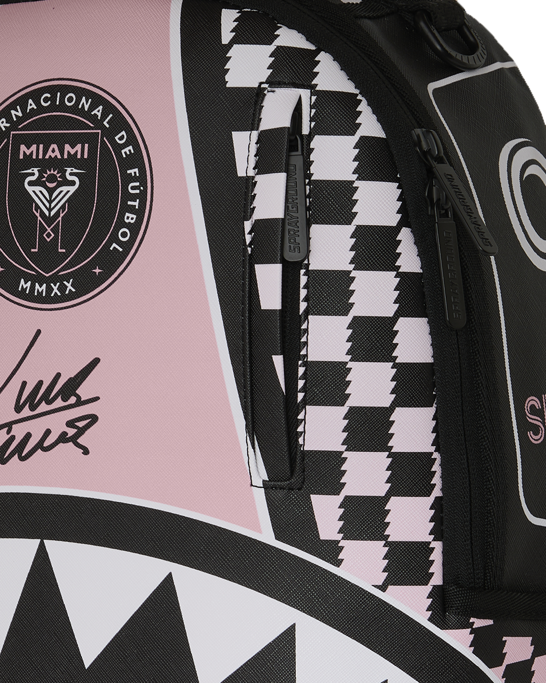 SPRAYGROUND Mls Collab - Intermiami Luis Suarez Pink Stripe Backpack — product image 6