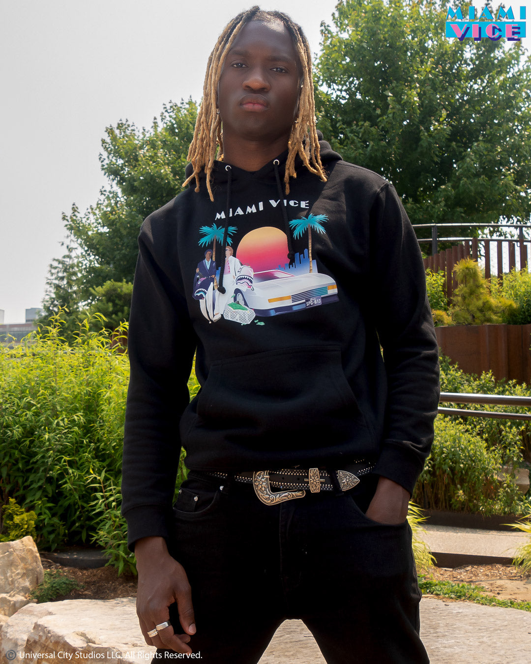 SPRAYGROUND Miami Vice Hoody (Black) — product image 2
