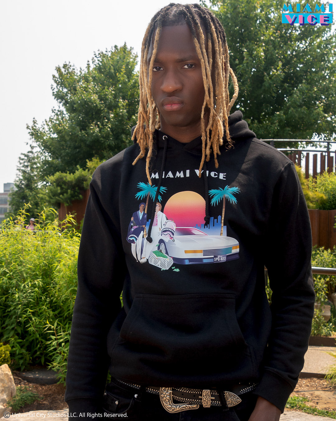 SPRAYGROUND Miami Vice Hoody (Black) — product image 4