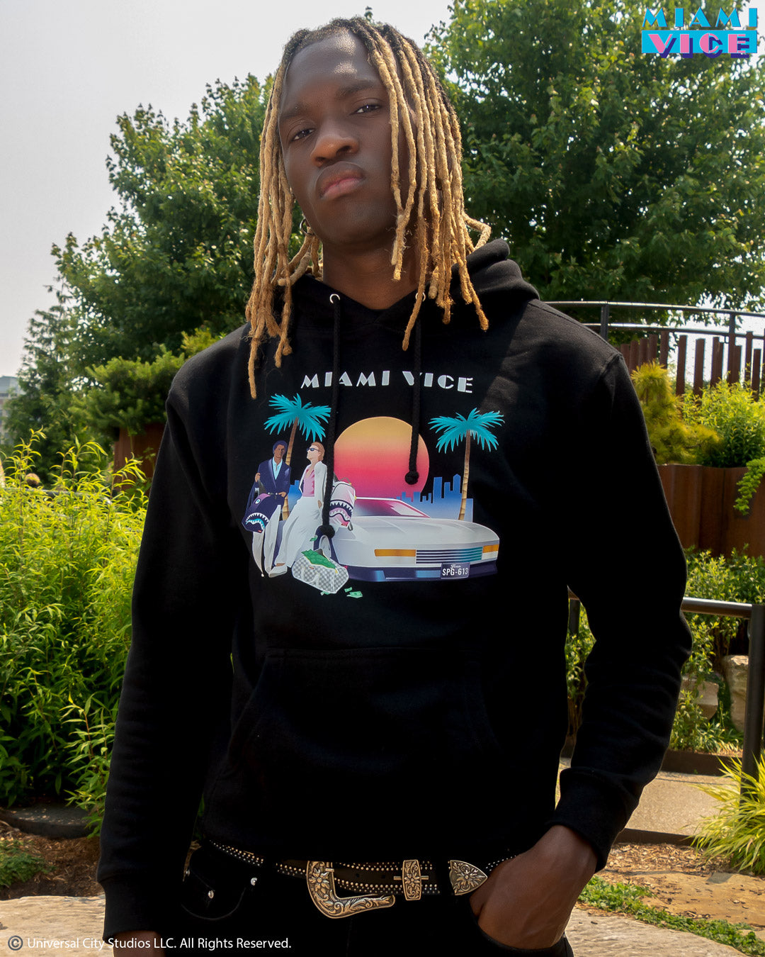 SPRAYGROUND Miami Vice Hoody (Black) — product image 6
