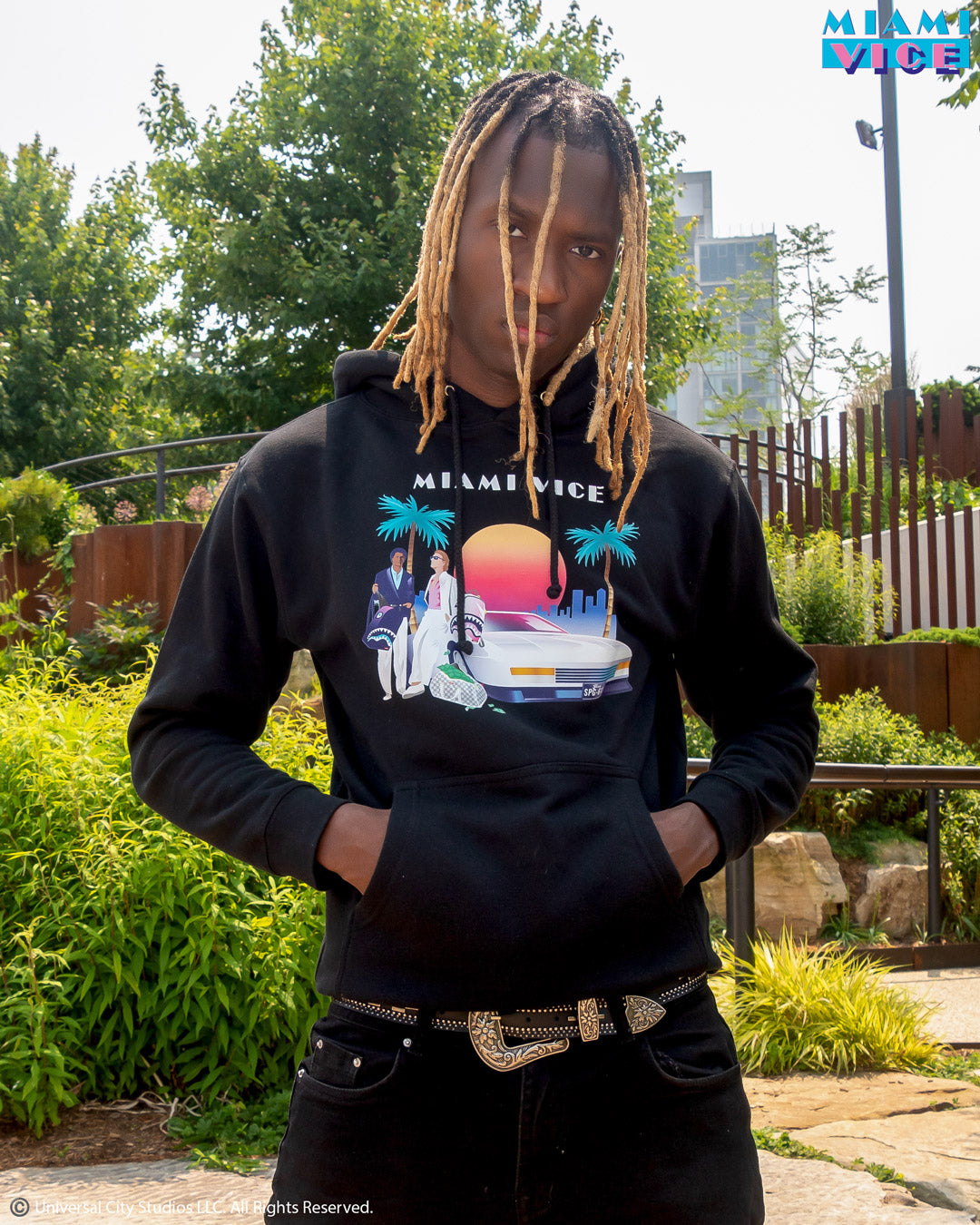 SPRAYGROUND Miami Vice Hoody (Black) — product image 7