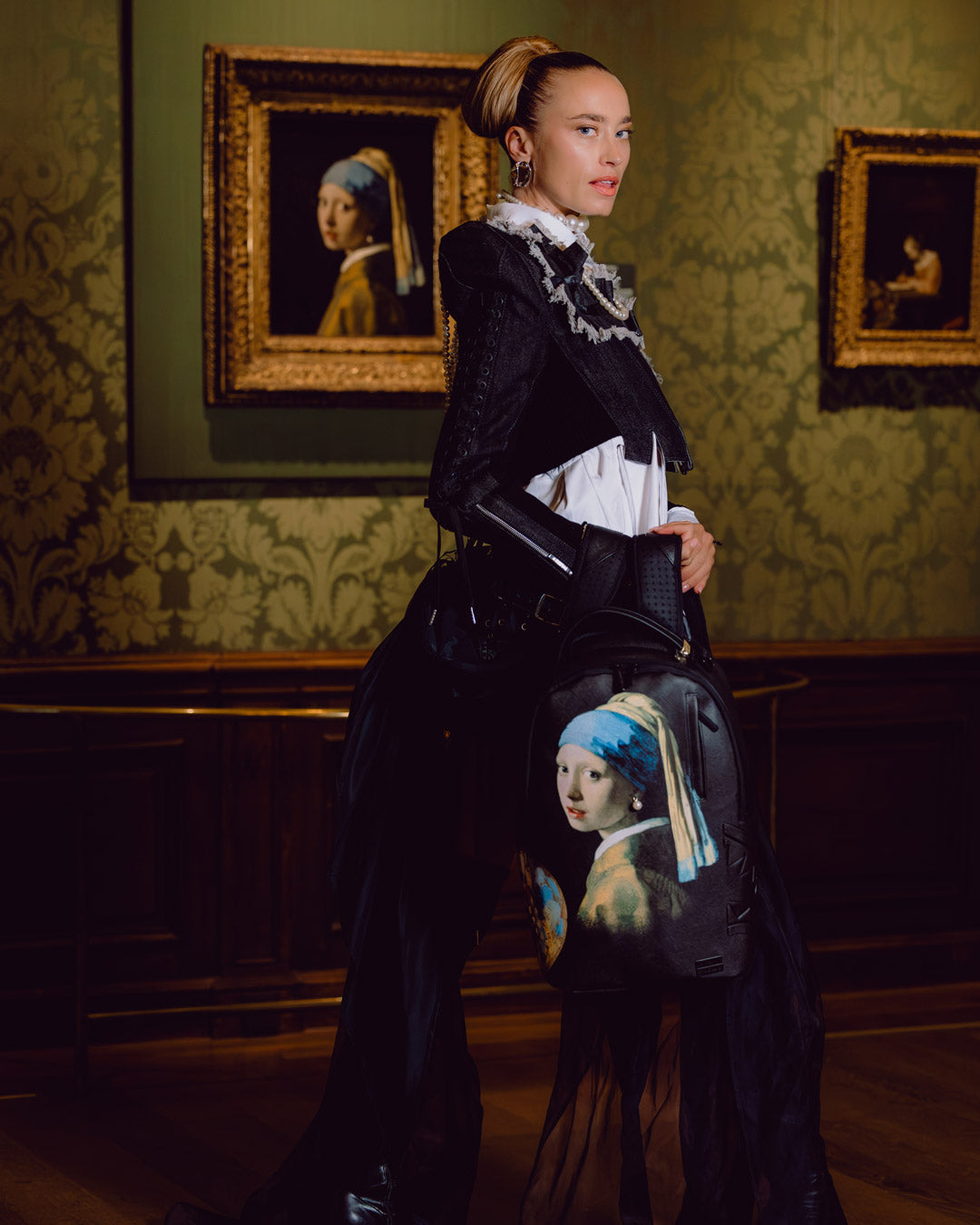 SPRAYGROUND Mauritshuis Museum Shark Palette Girl With A Pearl Earring Collab Backpack — product image 4