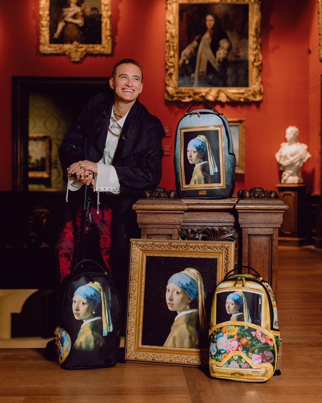 SPRAYGROUND Mauritshuis Museum Shark Palette Girl With A Pearl Earring Collab Backpack — product image 8