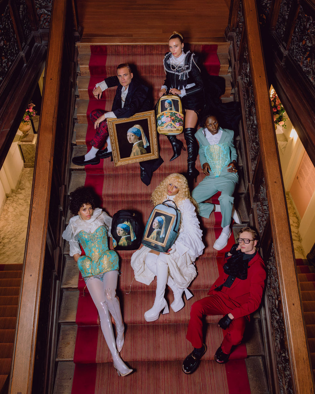 SPRAYGROUND Mauritshuis Museum Shark Palette Girl With A Pearl Earring Collab Backpack — product image 10