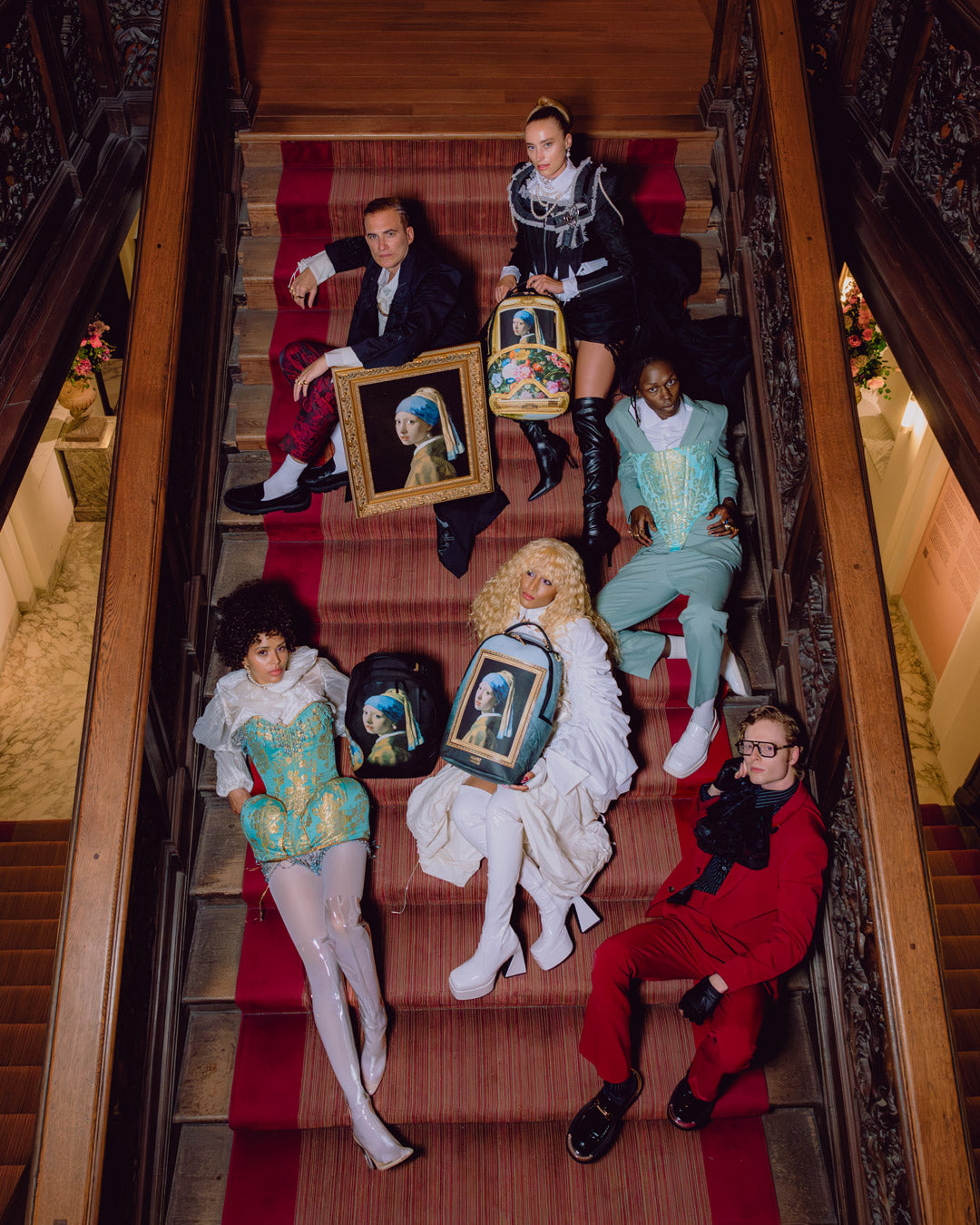 SPRAYGROUND Mauritshuis Museum Shark Palette Girl With A Pearl Earring Collab Backpack — product image 10