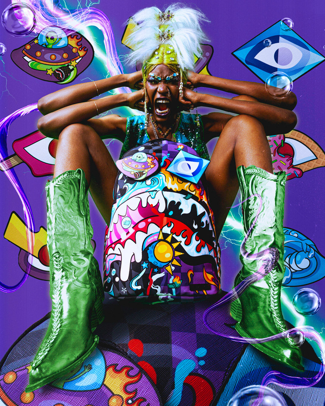 SPRAYGROUND Mad Scientist (6 Removable Eyes) Backpack — product image 4