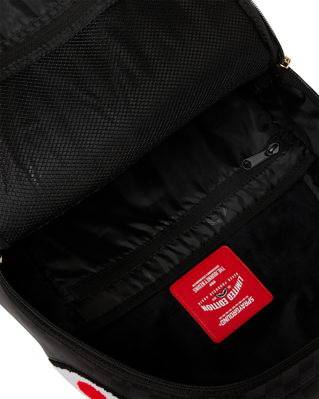 SPRAYGROUND Lights Out Sharks In Paris Chenille Shark Backpack — product image 8