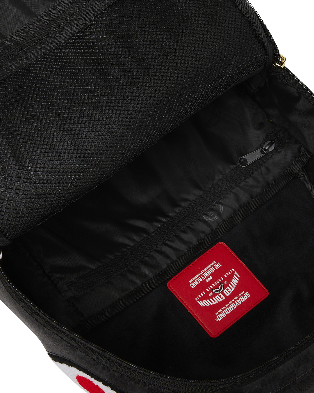 SPRAYGROUND Lights Out Sharks In Paris Chenille Shark Backpack — product image 8