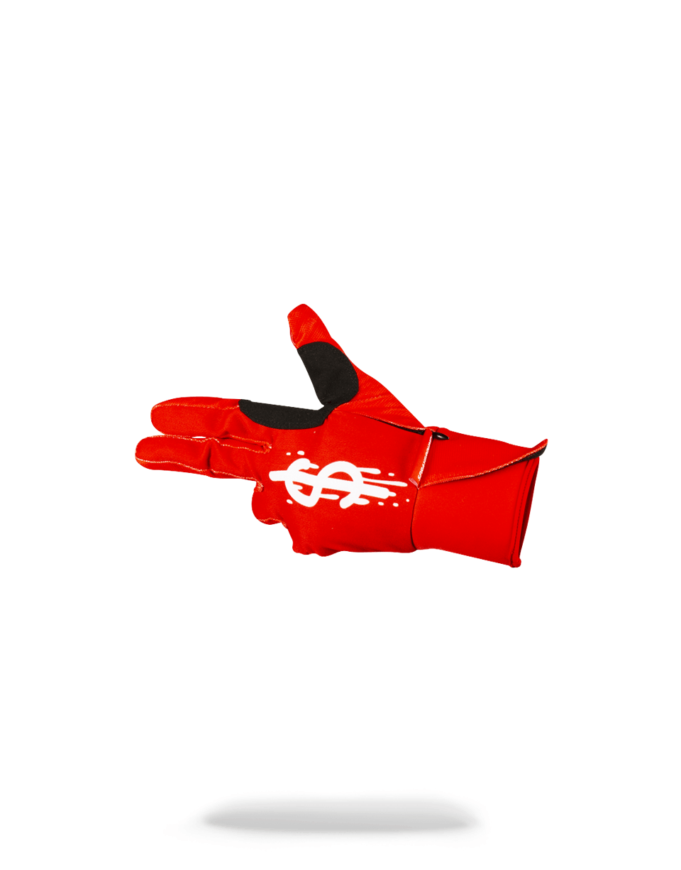 SPRAYGROUND Left Red / Right Camo Money Drips Gloves — product image 5