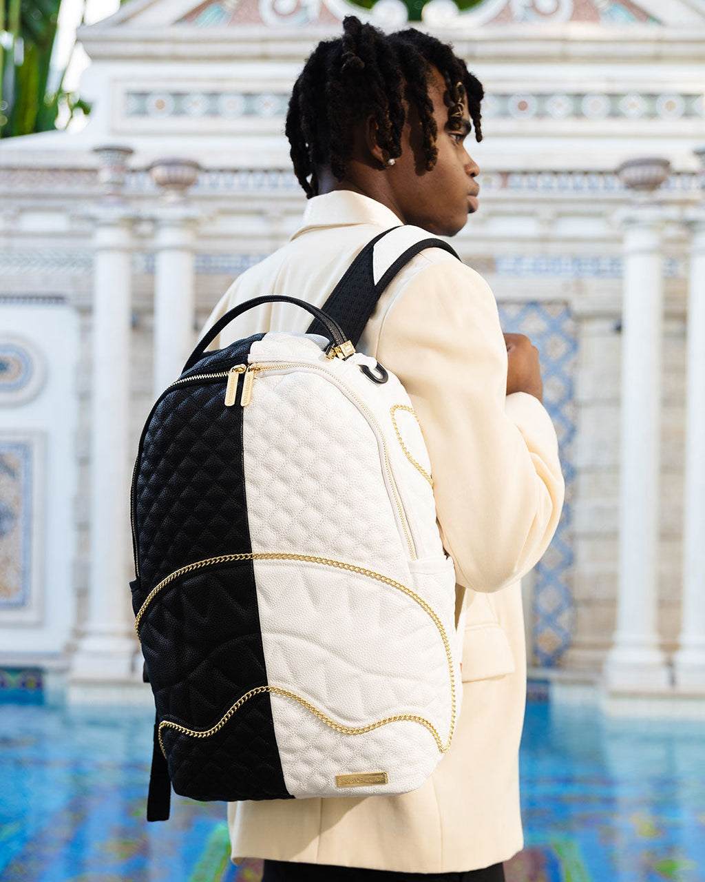 SPRAYGROUND Leveled Up Split Quilt Shark Backpack (DLXV) — product image 4