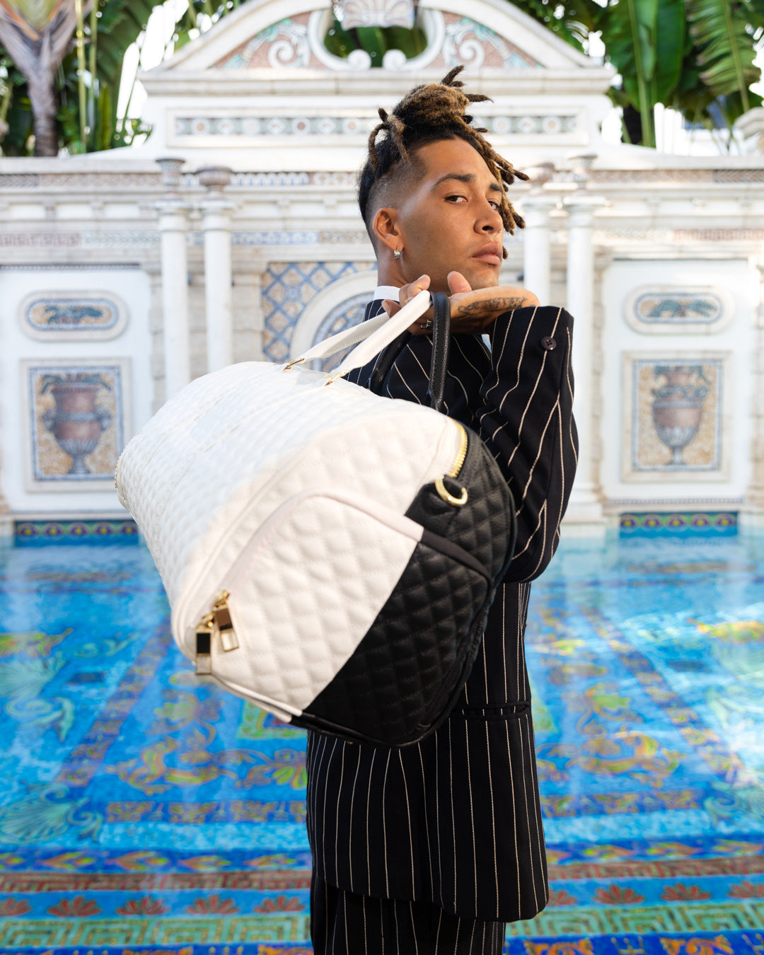 SPRAYGROUND Leveled Up Split Quilt Shark Duffle — product image 4