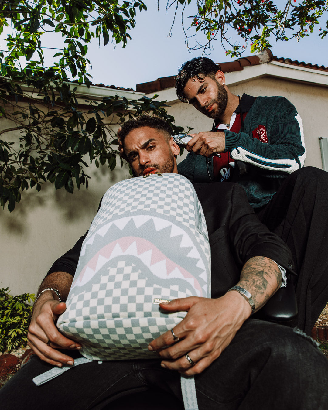 SPRAYGROUND Knit Sharks In Paris In Cream DLX Backpack — product image 2