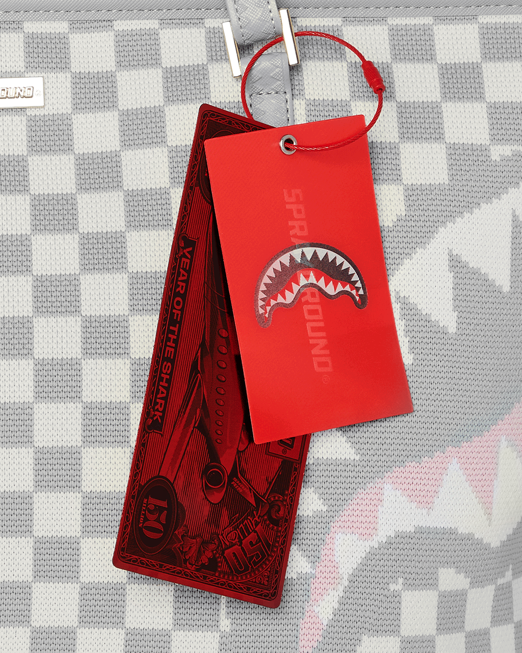 SPRAYGROUND Knit Sharks In Paris In Cream Tote — product image 11