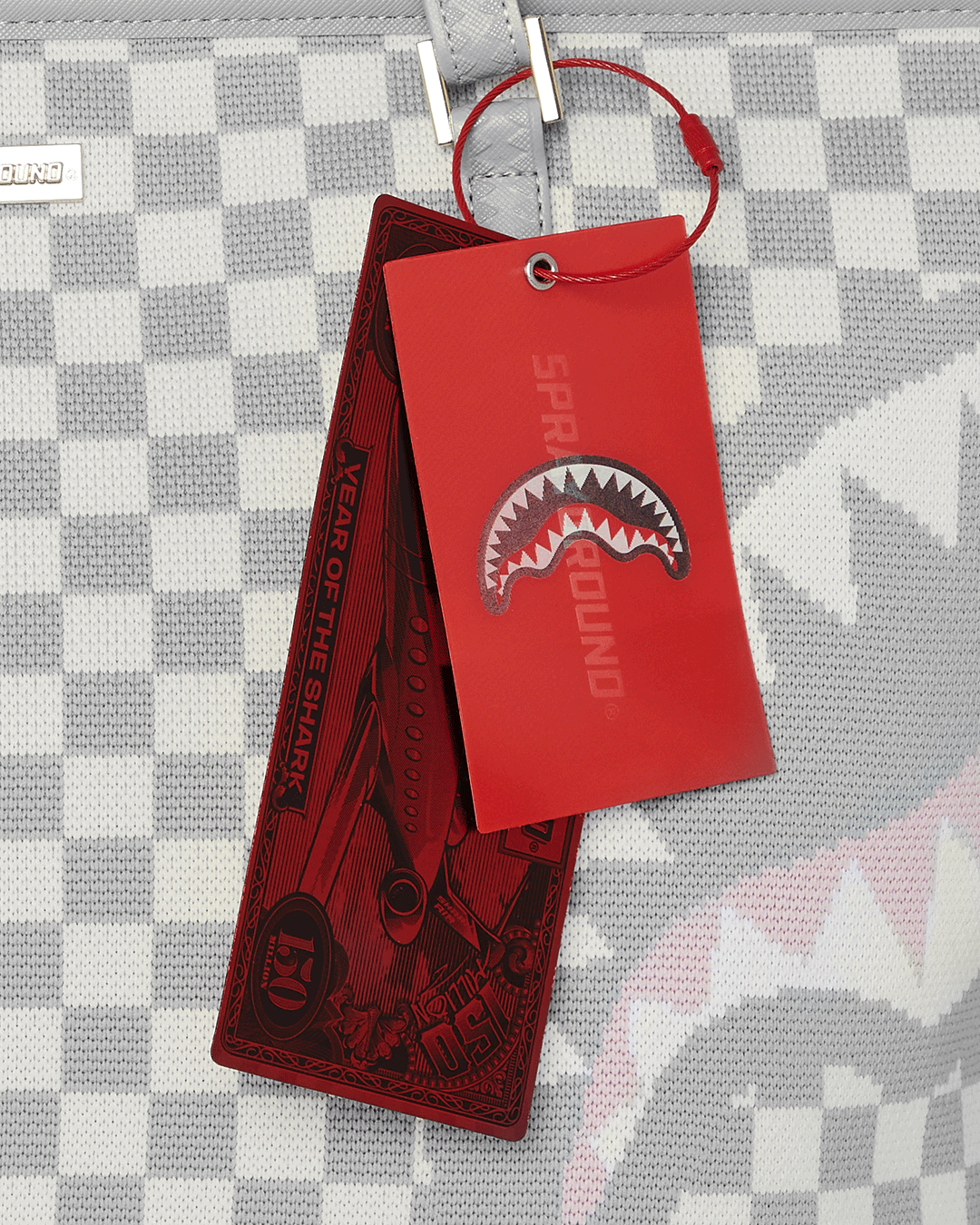 SPRAYGROUND Knit Sharks In Paris In Cream Tote — product image 11
