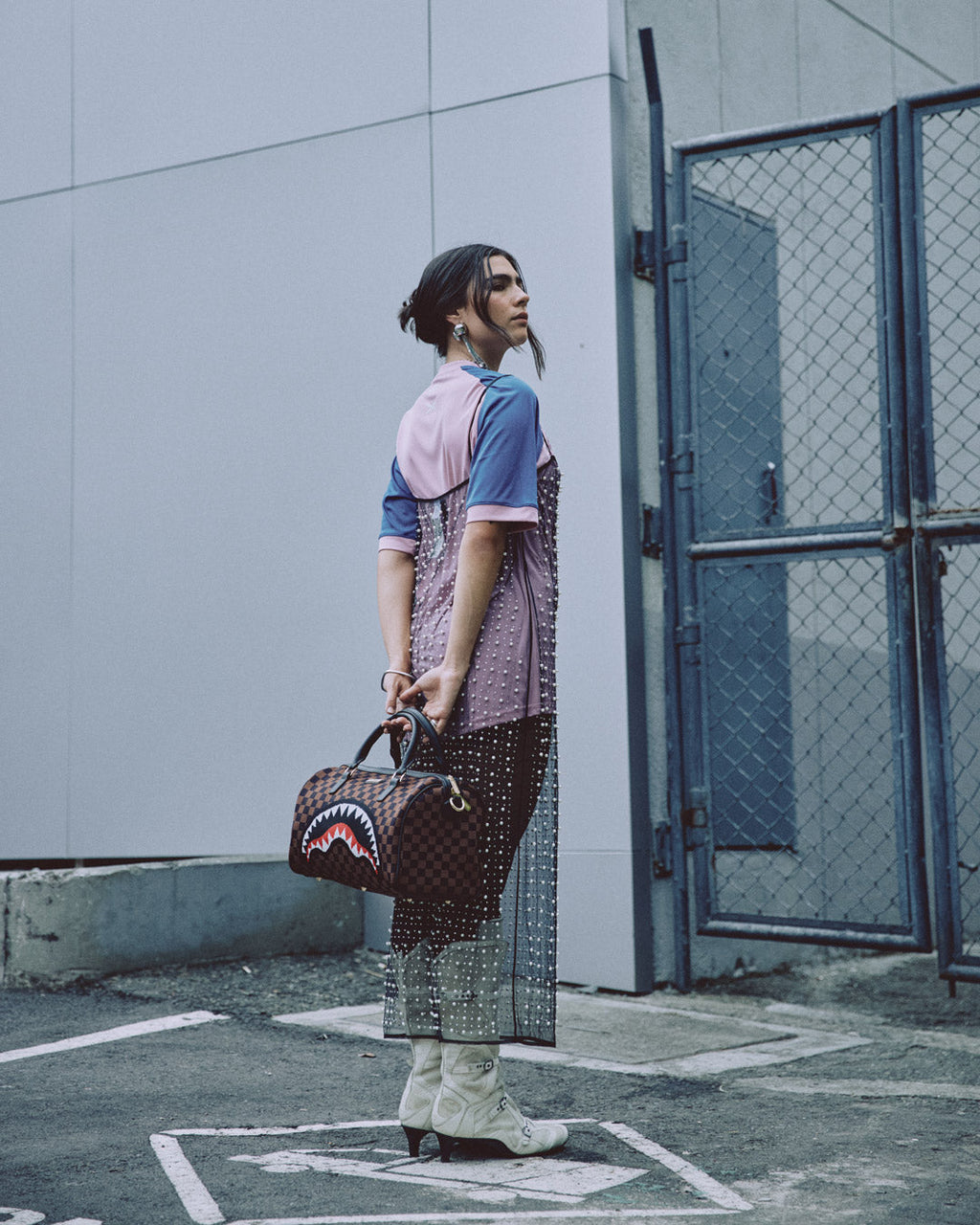 SPRAYGROUND Kyotoknit Sharks In Paris Mini Duffle — product image 2