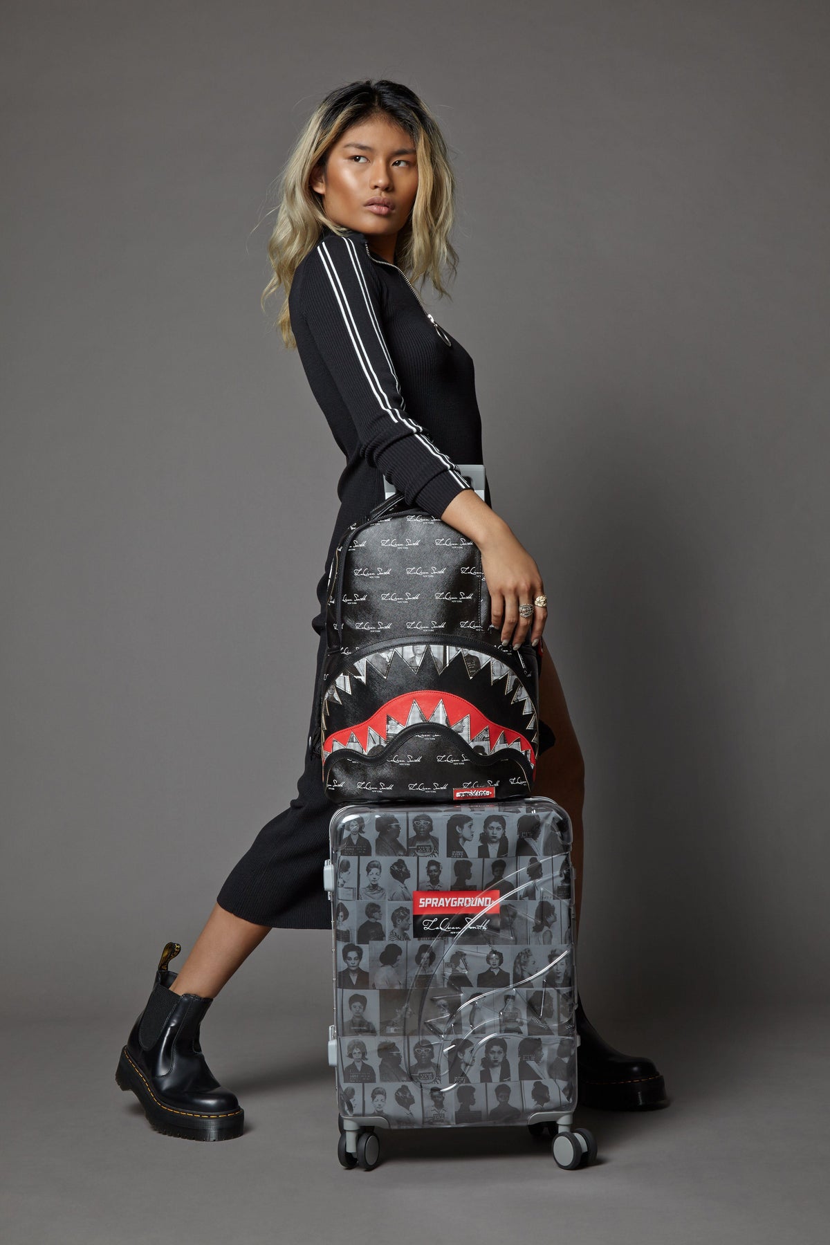 SPRAYGROUND Laquan Smith Embossed Clear 3M Carry-On — product image 2
