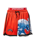 SPRAYGROUND Kids Japan Wave Swim Trunks (Red) — product image 1