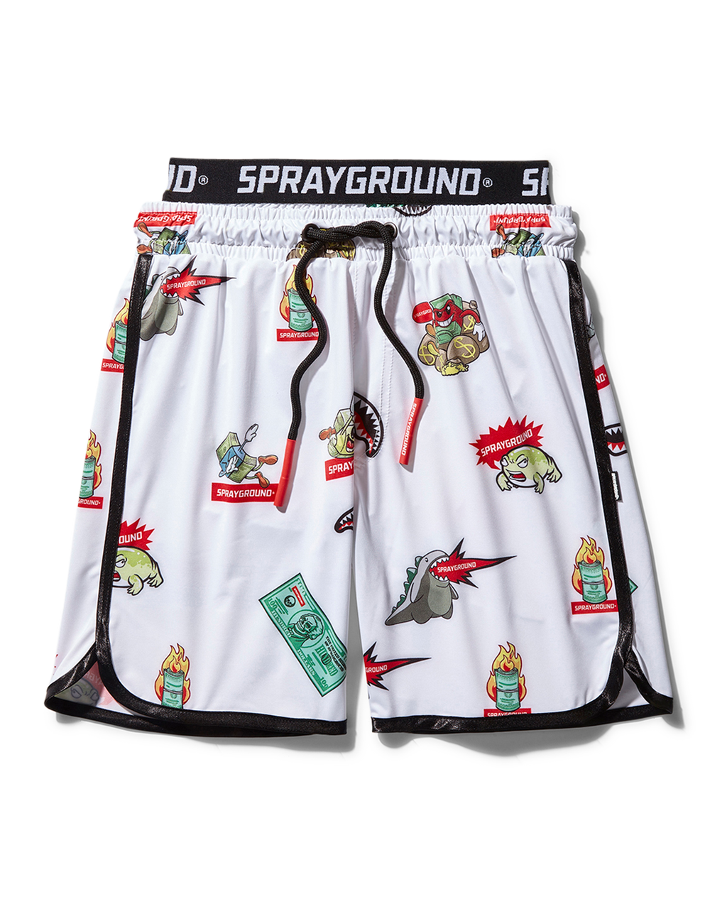 SPRAYGROUND Kids Patch All-In Swim Trunks (White) — product image 1