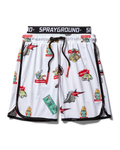 SPRAYGROUND Kids Patch All-In Swim Trunks (White) — product image 1