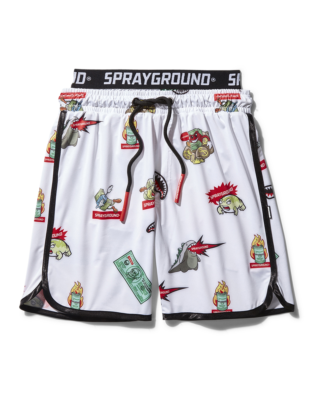 SPRAYGROUND Kids Patch All-In Swim Trunks (White) — product image 1