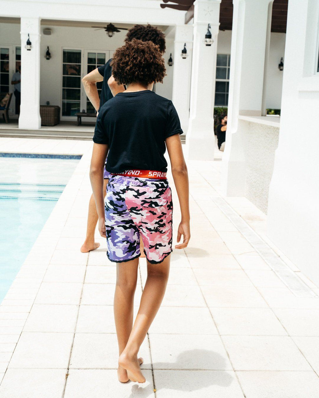 SPRAYGROUND Kids Split Camo Swim Trunks — product image 6