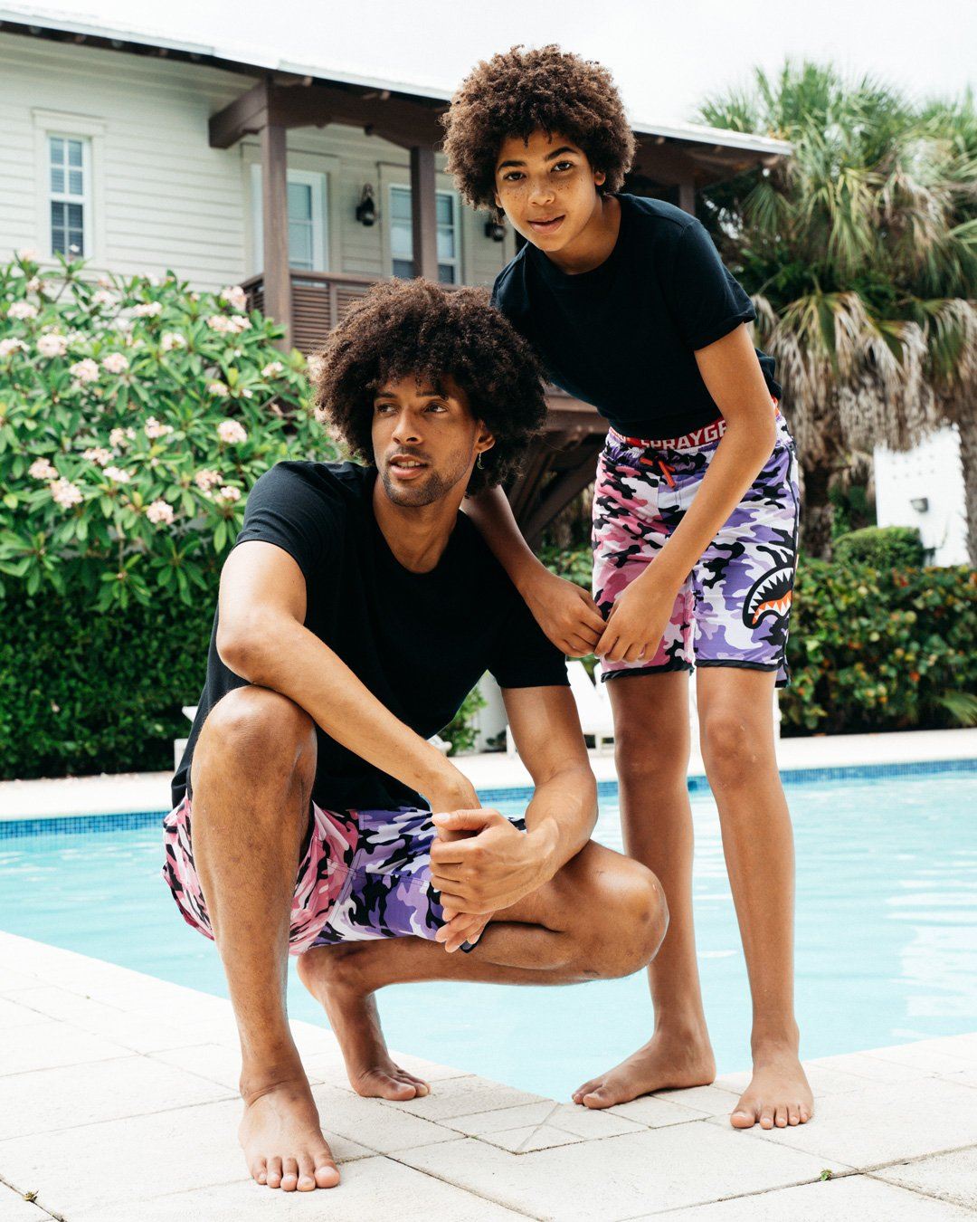 SPRAYGROUND Kids Split Camo Swim Trunks — product image 7